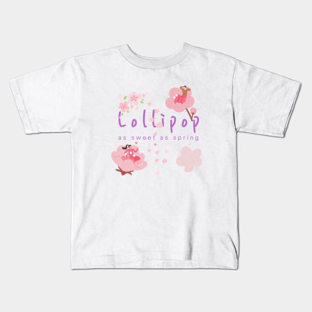 lollipop, as sweet as spring Kids T-Shirt by zzzozzo